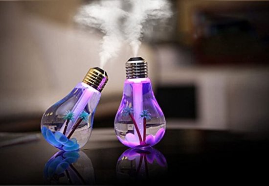 Rechargeable Bulb Shape Humidifier with 7 Color Changing LED lights, 400ml - Image 2