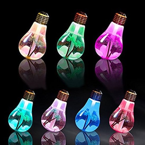 Rechargeable Bulb Shape Humidifier with 7 Color Changing LED lights, 400ml - Image 3
