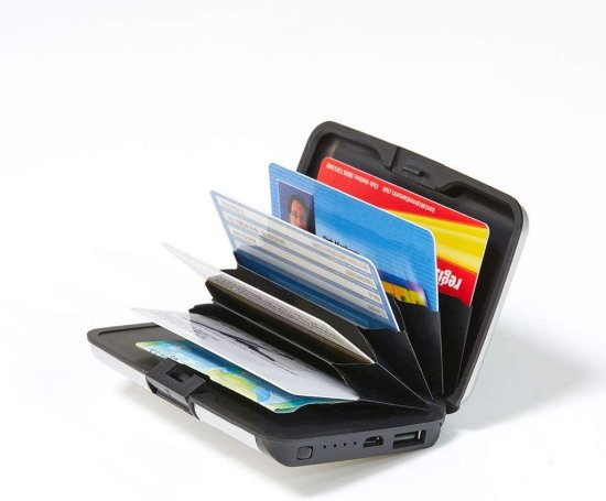 2 in1 Card Holder Wallet With Mini Power Bank