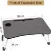 Foldable Bed Tray Lap Desk/Portable with Phone Slots Notebook Table Dorm Desk/ Folding Small Dormitory Table - Image 5