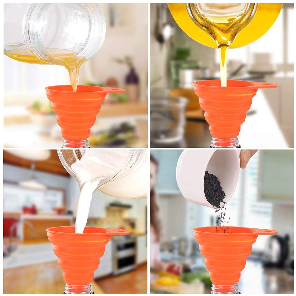 Silicone Collapsible Funnel, Flexible Silicone Fold able Kitchen Funnel for  Liquid/Powder Transfer Hopper Food Grade Silicone Funnel - IdeaMart Online  Shop in Pakistan
