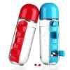2 in 1 Usage Weekly Medicine/Vitamins Pill Box Organizing Water Bottle