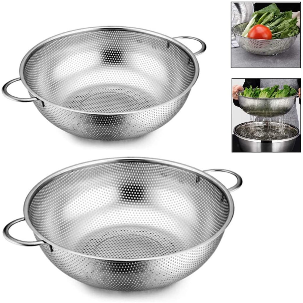 Stainless Steel Colander / Strainer / Food Drainer IdeaMart Online