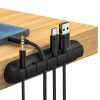 Silicone Cable Holder, Attachable to Woods,Metal,Steel,Plastic,Glass,Desk etc.