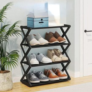 X Shaped Shoe Rack \ Portable and Multi-Purpose